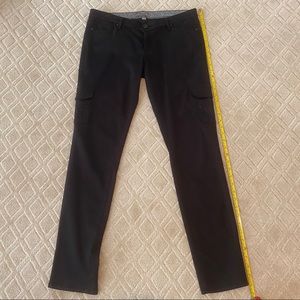 Paige Denim Layne Black Skinny Cargo Jeans 29”